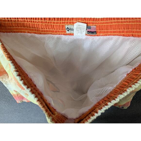 Vtg Weekender Swim Trunks Mens Large Lined 90s Beach Shorts Palm Trees USA Made - Picture 10 of 13